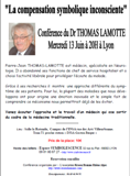 Flyer conférence Dr Thomas-Lamotte lyon juin 2012